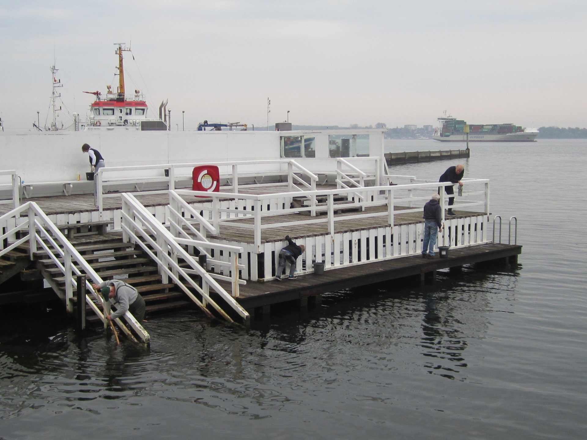 Saisonvorbereitungen in der Seebadeanstalt